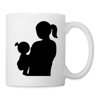 Family Silhouette Parents Children Love Together - Mug - white - Right