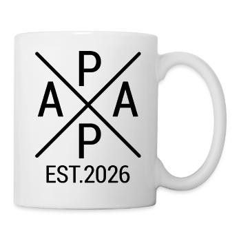 Dad 2026 Pregnancy Announcement Cross - Mug - white - Right