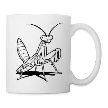 praying mantis - Mug - white - Right