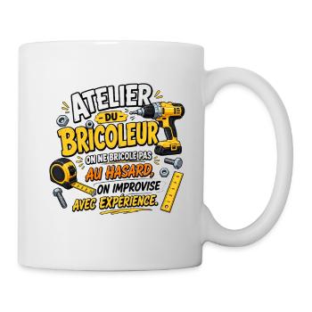 Bricoleur au Hasard avec Expérience - Mug blanc - blanc - Droite