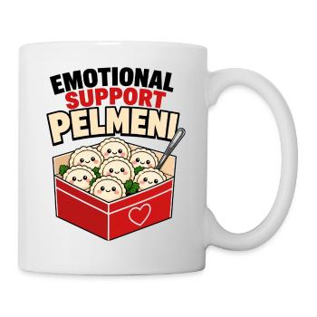 Emotional Support Pelmeni | Food Humor Cute Faces - Tasse - Weiß - Rechts