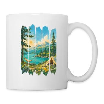 Naturzeichen: See und Berge - Tasse - Weiß - Rechts