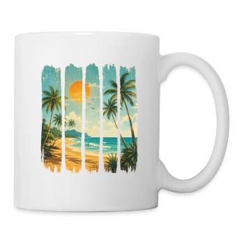 Vagues de Palmier Crépuscule - Mug - white - Right