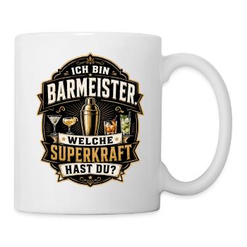 Ich bin Barmeister – Welche Superkraft hast du? - Tasse - Weiß - Rechts