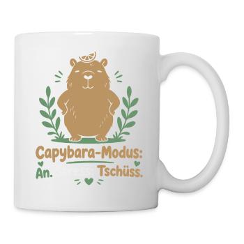 Capybara-Modus — Stress hat Tschüss gesagt - Tasse - Weiß - Rechts