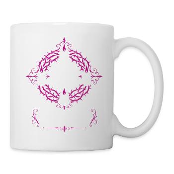 Adventskranz brennt absichtlich — Gothmas - Tasse - Weiß - Rechts