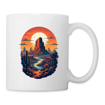 Canyon bei Sonnenuntergang - Tasse - Weiß - Rechts
