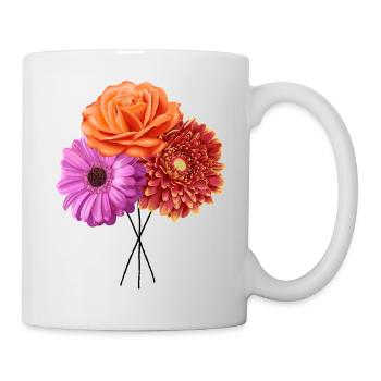 Blüten Trio Farbmelodie - Tasse - Weiß - Rechts