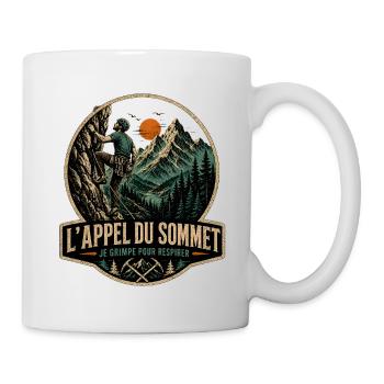 Appel du Sommet Grimpeur - Mug blanc - blanc - Droite