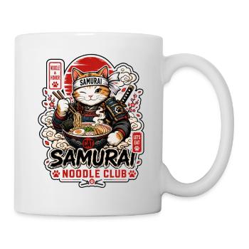 Samurai Cat Noodle Club - Mug - white - Right