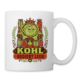 Kohl regiert leise - Tasse - Weiß - Rechts