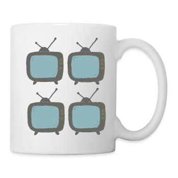 fernseher_4fach - Mug - white - Right
