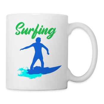 Surfeur - Mug blanc - blanc - Droite