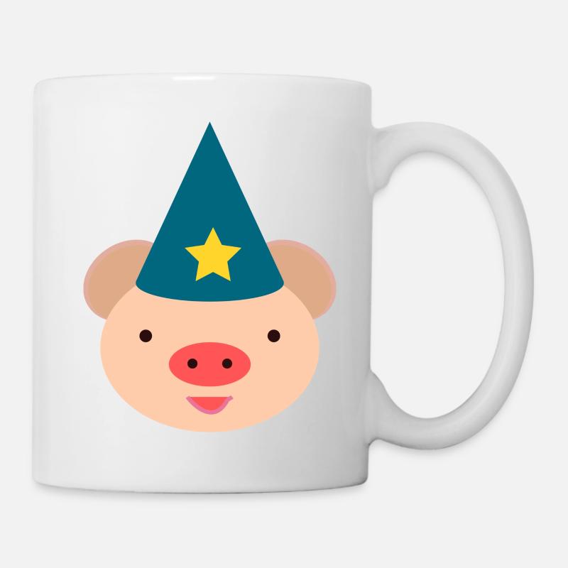 Piggy Magic Hat Cartoon - Mug - white