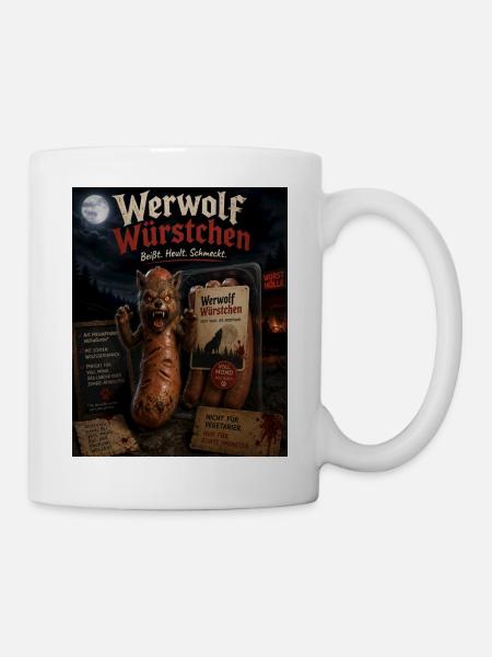 Werwolf Würstchen - Tasse - Weiß
