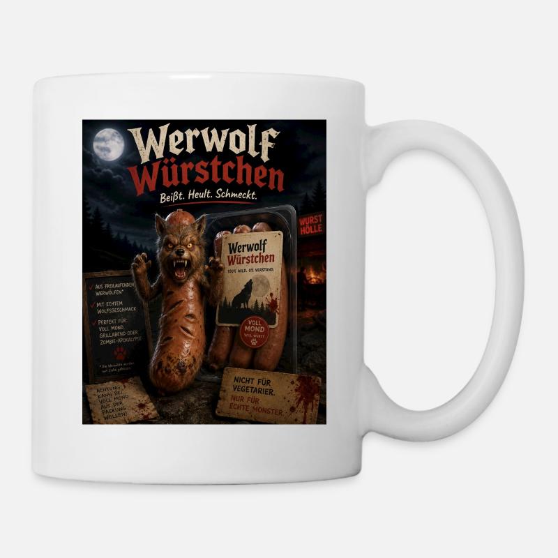Werwolf Würstchen  - Tasse - Weiß