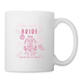 Rose pour la fête nuptiale : Mariée de la fête de garçon - Mug blanc - blanc - Droite