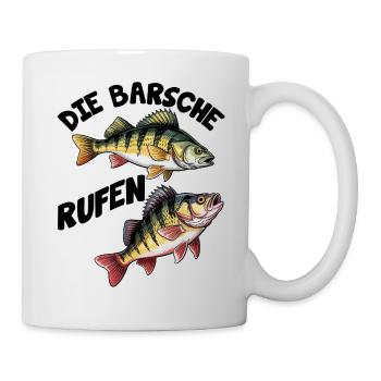 Barsch Angeln - Tasse - Weiß - Rechts