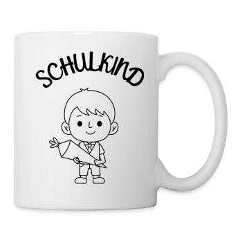 Schulkind Junge Schulstart Einschulung - Tasse - Weiß - Rechts