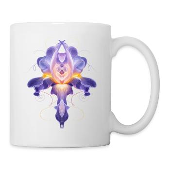 Abstract Iris Blossom Luminous Floral Design - Mug - white - Right