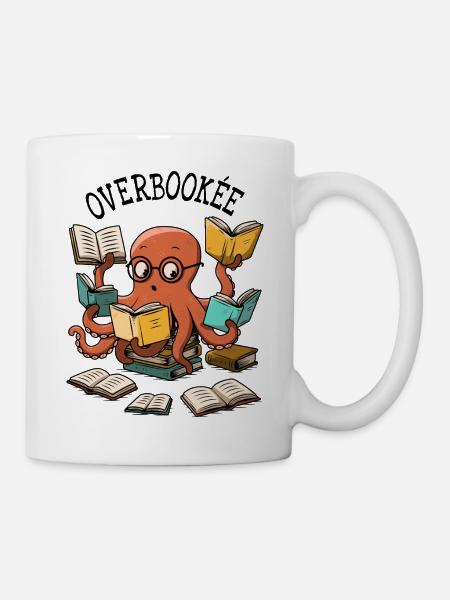 überbucht - Tasse - Weiß