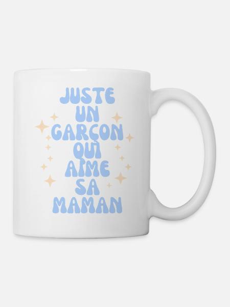 Juste Un Garçon Qui Aime Sa Maman - Mug blanc - blanc