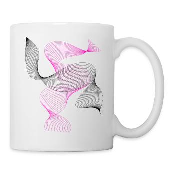 Abstrait Spirale Rose Néon - Mug blanc - blanc - Droite