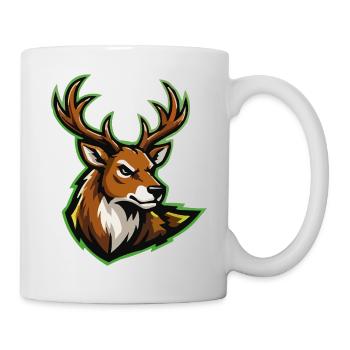 Wild Deer Head Cartoon Style - Mug - white - Right