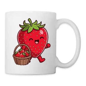 Fraise drôle - Mug blanc - blanc - Droite