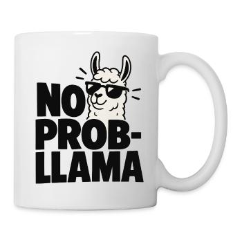 No Probllama Cool Lama Saying - Mug - white - Right