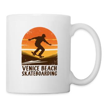 Venice Beach Sunset Skateboard - Tasse - Weiß - Rechts