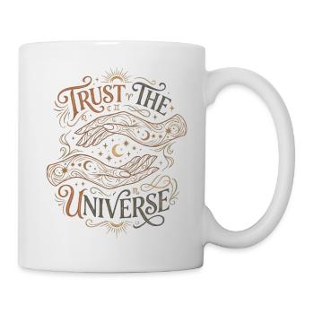 Trust in the universe - Mug - white - Right