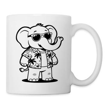 elephant vacation - Mug - white - Right