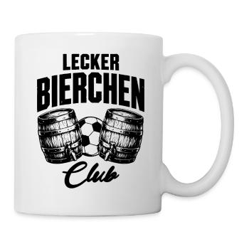 Lecker Bierchen Club Bierfaß Fußball Edition - Tasse - Weiß - Rechts