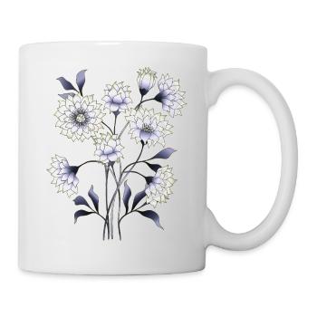 Fleur - Mug blanc - blanc - Droite