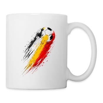 Fußball Belgien Trikolore Drag - Tasse - Weiß - Rechts