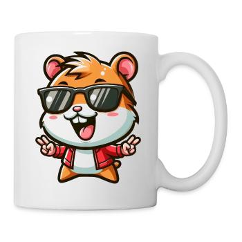 Cool Hamster Guinea Pig Cartoon Sun - Mug - white - Right