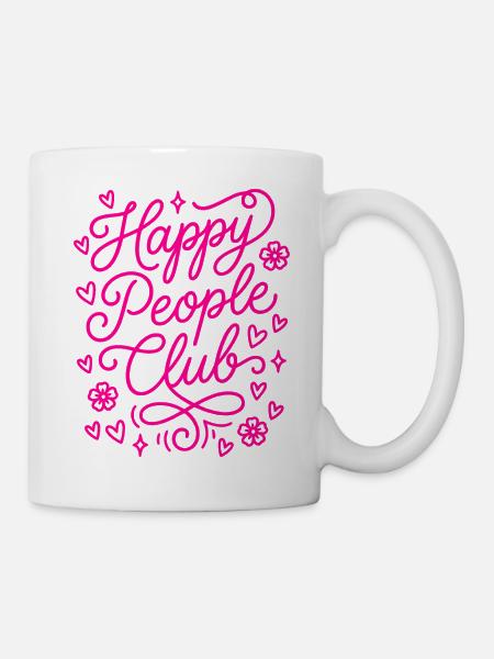 Happy people club - Tasse - Weiß