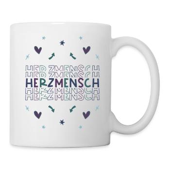 Herzmensch - Herzensmensch - Lieblingsmensch - Tasse - Weiß - Rechts