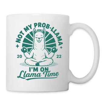 Ce n’est pas mon temps prob-llama lama - Mug blanc - blanc - Droite