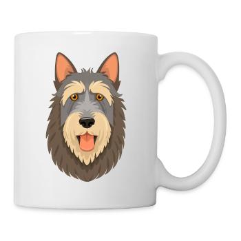 Irish Wolfhound (bande dessinée/portrait) - Mug blanc - blanc - Droite