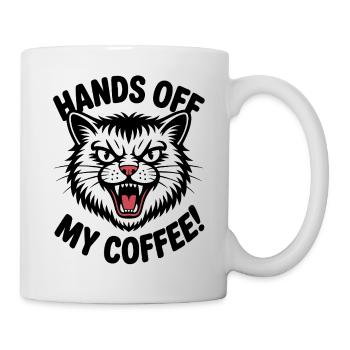 Weg von meinem Kaffee zornige Katze - Tasse - Weiß - Rechts