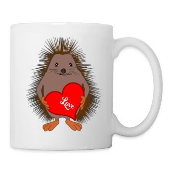 Hérisson d’amour – Cœur Amoureux - Mug blanc - blanc - Droite