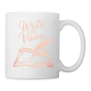 Écrire la plume de vision & le livre - Mug blanc - blanc - Droite