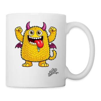 Monstre orange - Mug blanc - blanc - Droite