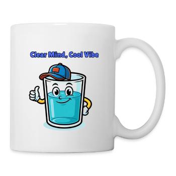 Clear Mind, Cool Vibe – Klar im Kopf, locker  - Tasse - Weiß - Rechts