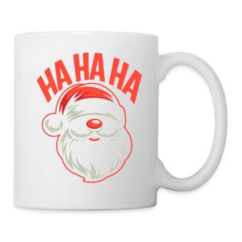 Santa Smile HAHA Christmas Motif - Mug - white - Right