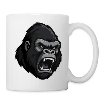 Raging Gorilla Head Graphic - Mug - white - Right
