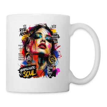 Femme de l’art abstrait - Mug blanc - blanc - Droite