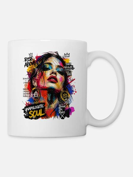 Abstrakte Kunst Frau - Tasse - Weiß